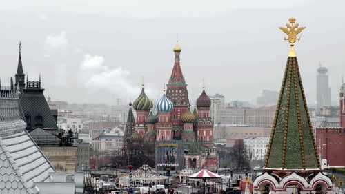 Moscow Kremlin, the red square, view from the window