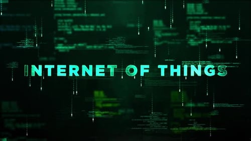 Internet Of Things Word On Style Hologram Video 02