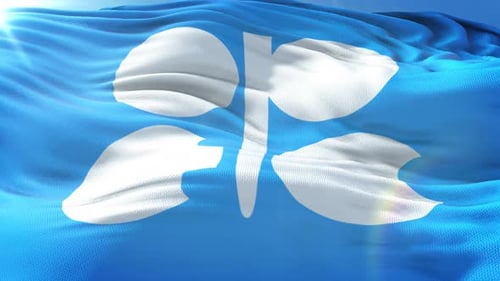 OPEC Flag Waving Seamless Loop Animation