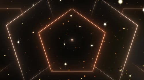 Glowing Geometric Pentagons Awards Background