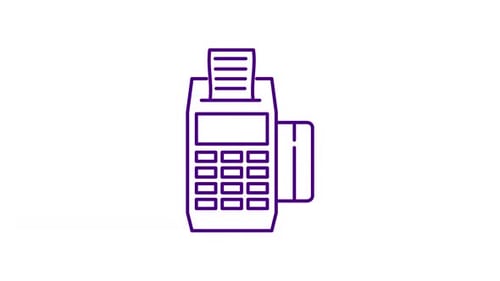 Minimalist Line Art Animation of POS Terminal Payment