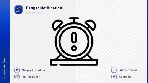 Animated Outline Danger Alert Icon