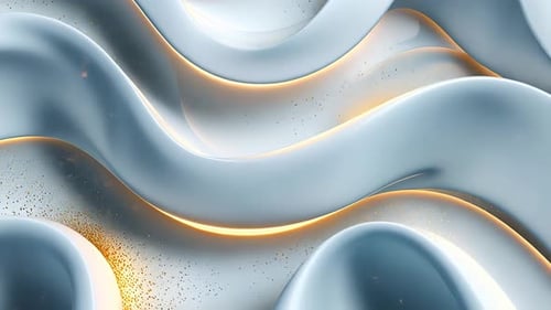 Abstract, flowing, light-blue, liquid, wavy, 3D, background