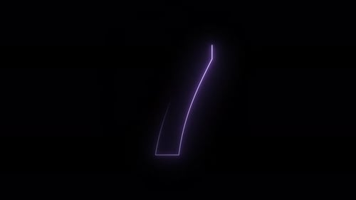 Glowing Purple Neon Countdown Timer