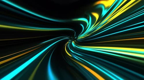 Abstract Moving Glowing Speed Neon Lines Background Loop