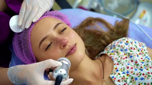 Csmetology procedure at cosmetic beauty spa clinic.