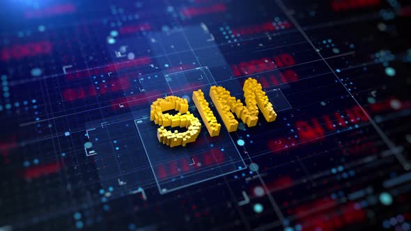 Pixelated Word SIM, Backgrounds Motion Graphics ft. cubes & cyberspace ...