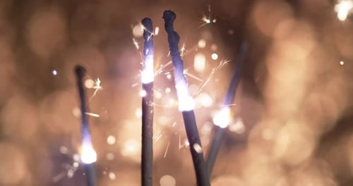 Sparkling Sparklers Festive Celebration Night