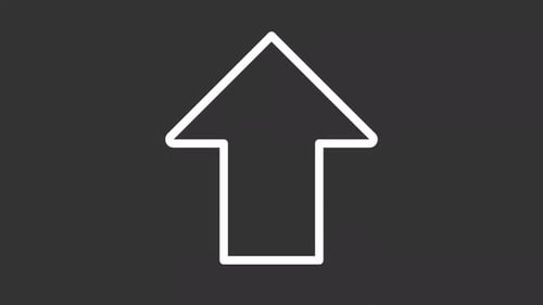 Animated linear upward arrow icon