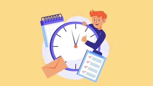 Time Managment with yellow background