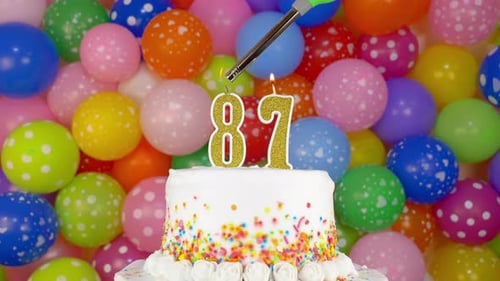 Candles in the Form of Numbers on the Birthday Cake