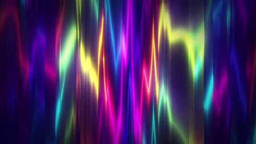 Vibrant Neon Equalizer Waveform Abstract Background Loop