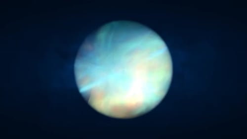 Abstract Glowing Sphere of Ethereal Light and Shifting Colors