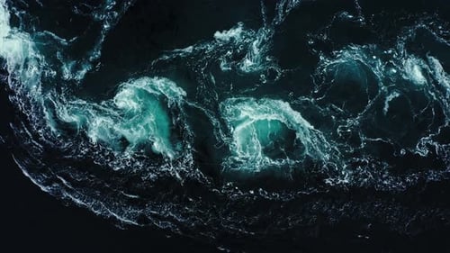 Waves of Water of the Maelstrom of Saltstraumen Nordland Norway