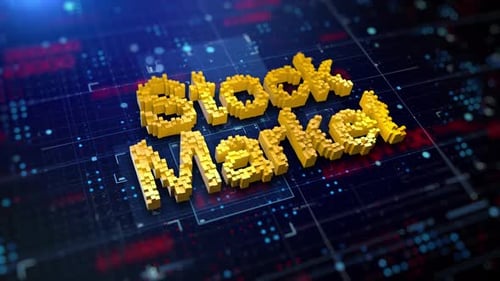 Pixelated Word Stock Market