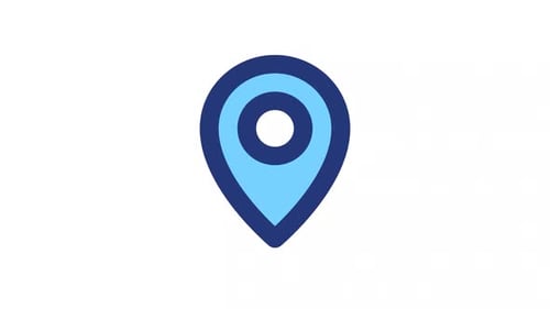 Animiertes Location-Pin-Farb-UI-Symbol
