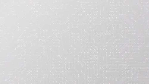 Colleción Canvas: corriente que fluye en un circuito con efecto de acercamiento y alejamiento sobre un fondo blanco