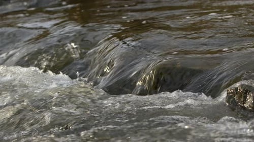 Waterfall On A River In Wild Nature 12