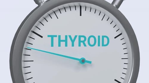 Thyroid Health Medical Stopwatch Animation
