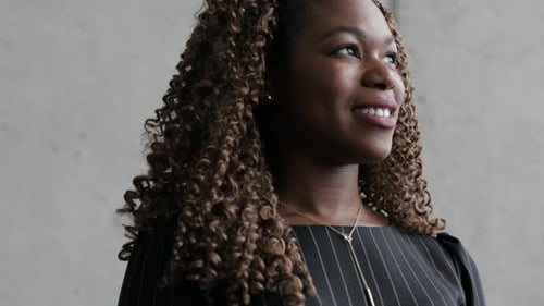 Woman smiling in a close up shot