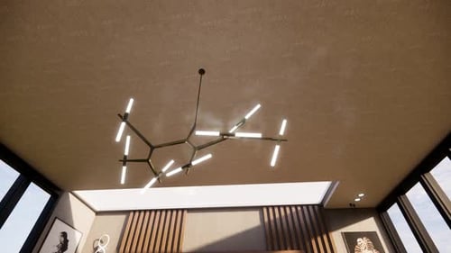 Modern Abstract Chandelier Light Fixture Design Animation