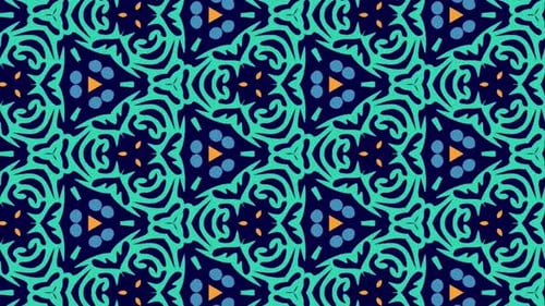 Animated Geometric Kaleidoscope Pattern Background Loop