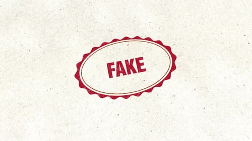 Retro Rubber Stamp Press with FAKE Text Reveal