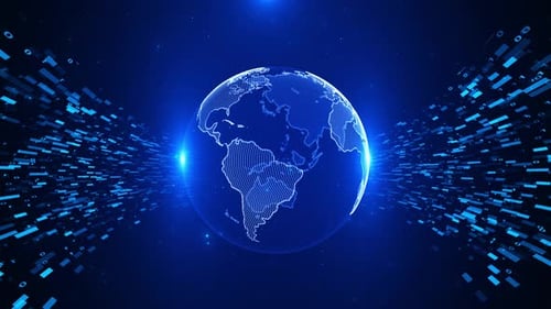 Concept de réseau mondial. Carte du monde. Informations d'analyse du cerveau par intelligence artificielle (IA).
Technologie