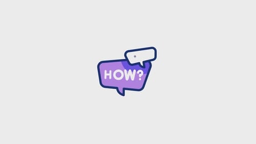 Flat Design Animated How Question Speech Bubble