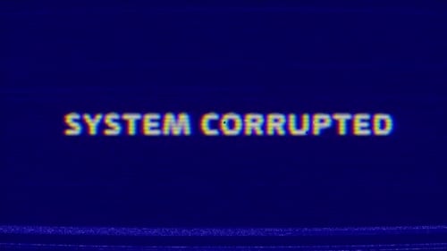 Digital Glitch System Corrupted Text Reveal
