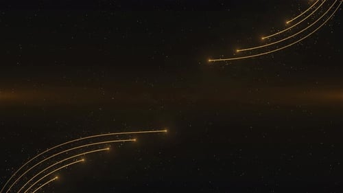 3D Golden Christmas and New Year Glitter Stars Swirl Black Bokeh Background Backdrop Sparkling