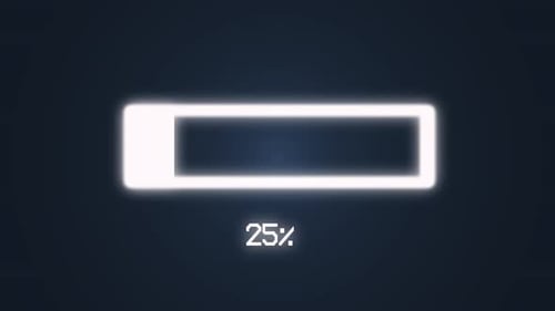 Loading bar animation, downloading system, processing complete
