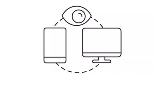 Animación de línea de seguimiento multidispositivo