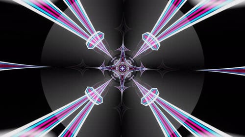 Bright Concert Neon Tunnel VJ Loop