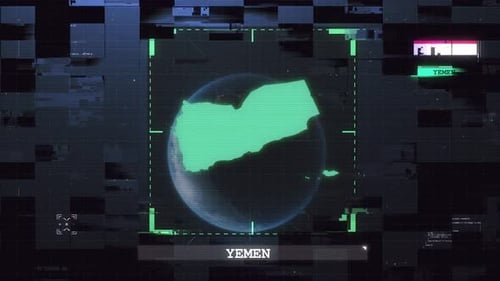 Futuristic Glitch Technology World Map Analysis