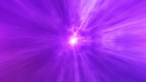 High speed galaxy hyper jump. Abstract sci-fi space background animation. Purple glowing tunnel.