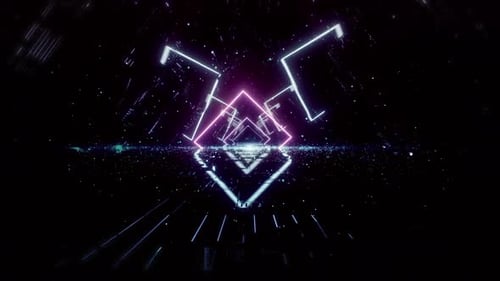 Futuristic Neon Reflection Loop