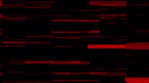 Red Glitch Horizontal Lines Loop Background