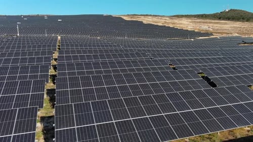 Aerial View of Solar Power Station