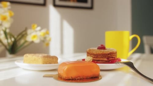 Delicious Breakfast in a Cafeteria