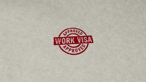 Work Visa approved stamp and stamping loop
