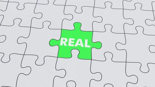 Faux puzzle réel assemblé