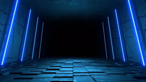 Empty dark room, Modern Futuristic Sci Fi Background.