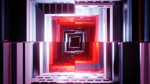 Red and BlueTunnel Background VJ Loop