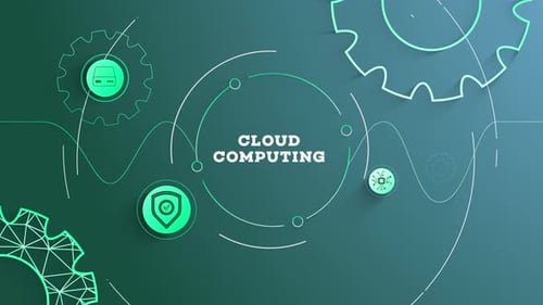 Infographic Cloud Computing Background Looped