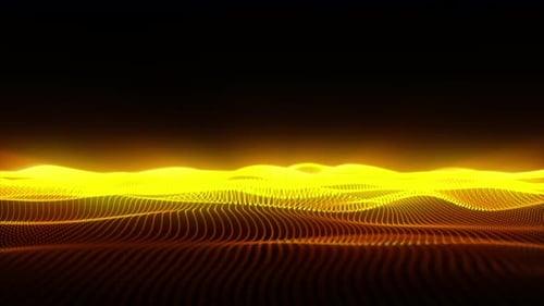 Abstract Golden Particle Wave Loop Motion Background