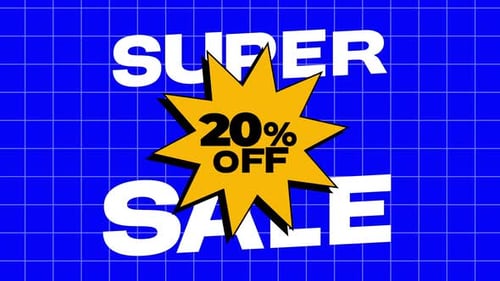 Modern Super Sale Offer Title Animation