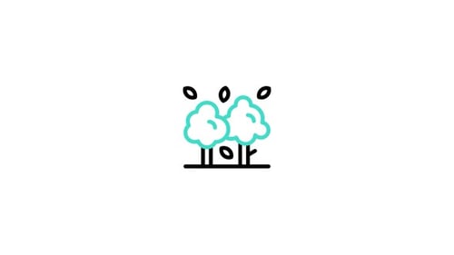 Minimalist Animated Trees with Falling Leaves