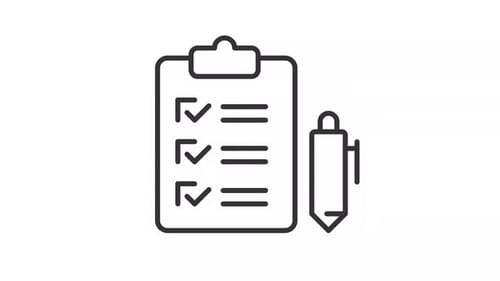 Animated Minimalist Checklist with Pen Icon