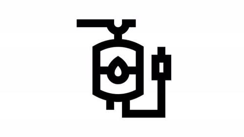 Animated IV Drip Bag Medical Treatment Icon